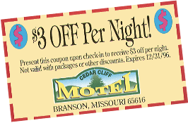 Save $3 per night with this coupon!