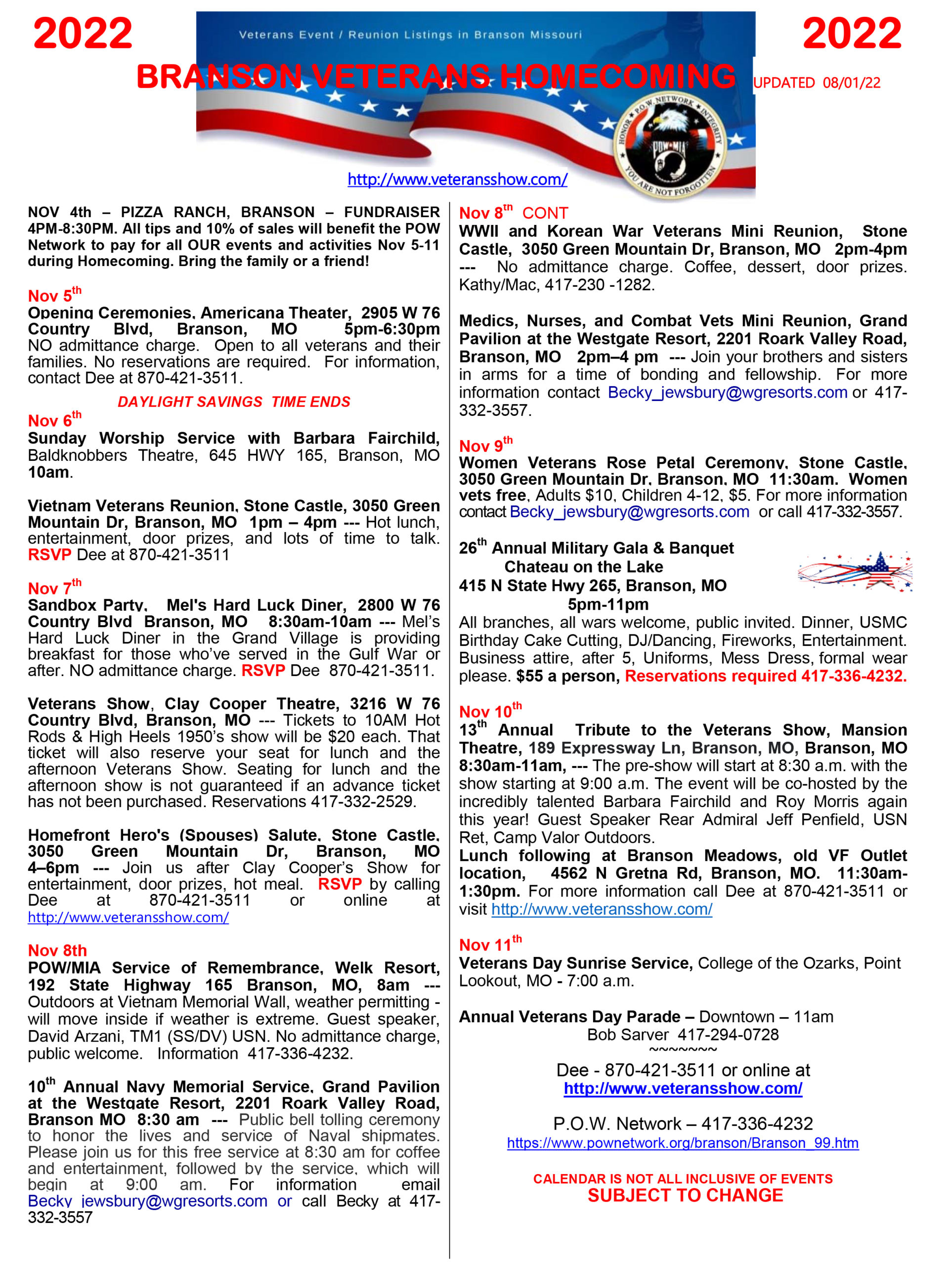 Veterans Week in Branson MO Things to Do